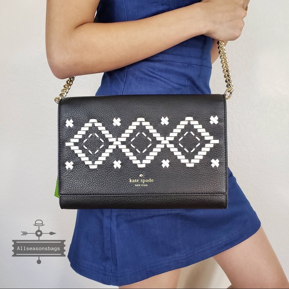 🔽 NWT Kate Spade Valencia Flynn Street Black Bag - Picture 5 of 8